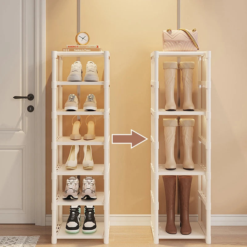 Multiple Layers Shoe Organizer Shoe Rack Space Saving Rack For Wall Corner Stackable Shelf Adjustable Shoe Cabinet