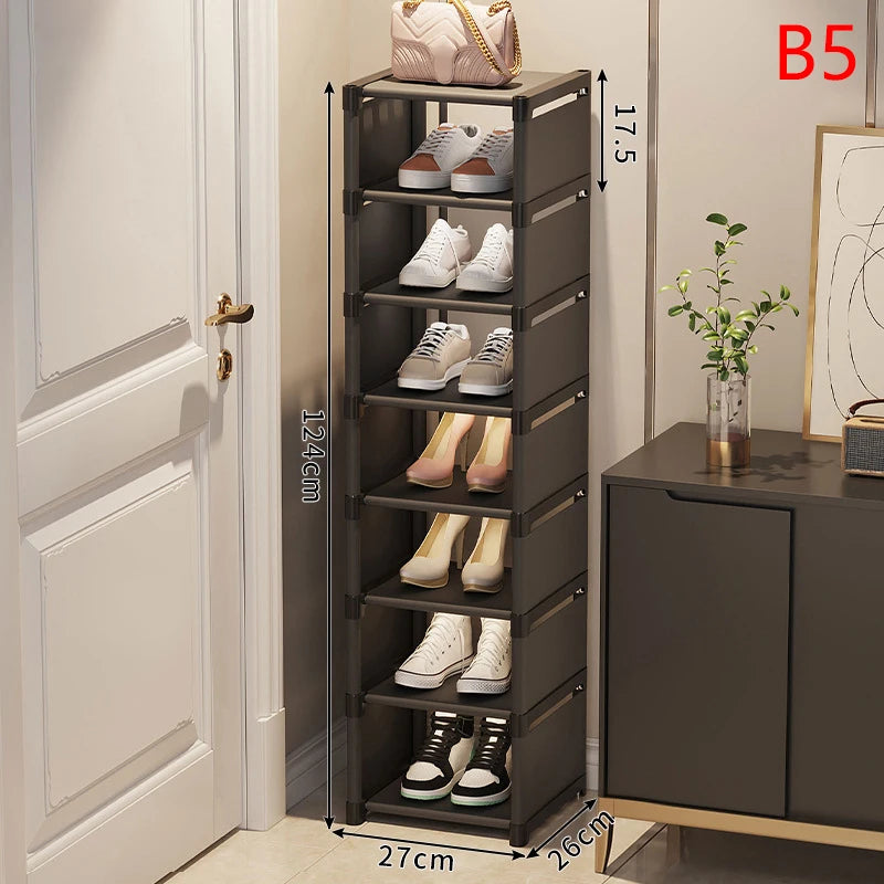 Multiple Layers Shoe Organizer Shoe Rack Space Saving Rack For Wall Corner Stackable Shelf Adjustable Shoe Cabinet