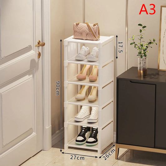 Multiple Layers Shoe Organizer Shoe Rack Space Saving Rack For Wall Corner Stackable Shelf Adjustable Shoe Cabinet