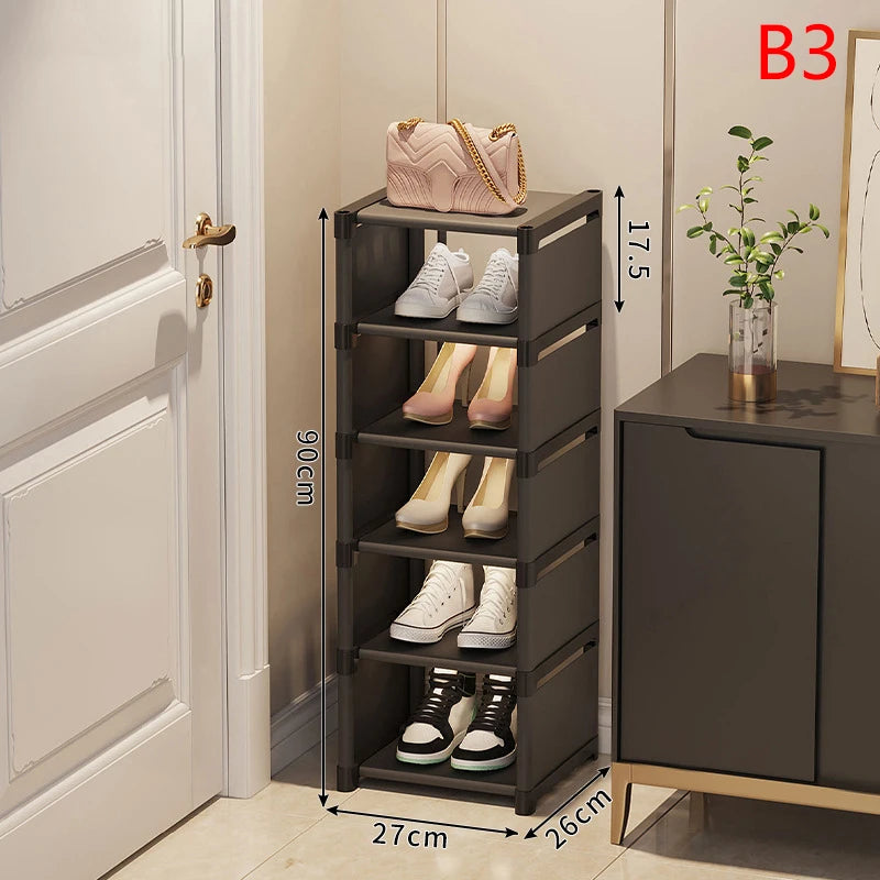 Multiple Layers Shoe Organizer Shoe Rack Space Saving Rack For Wall Corner Stackable Shelf Adjustable Shoe Cabinet