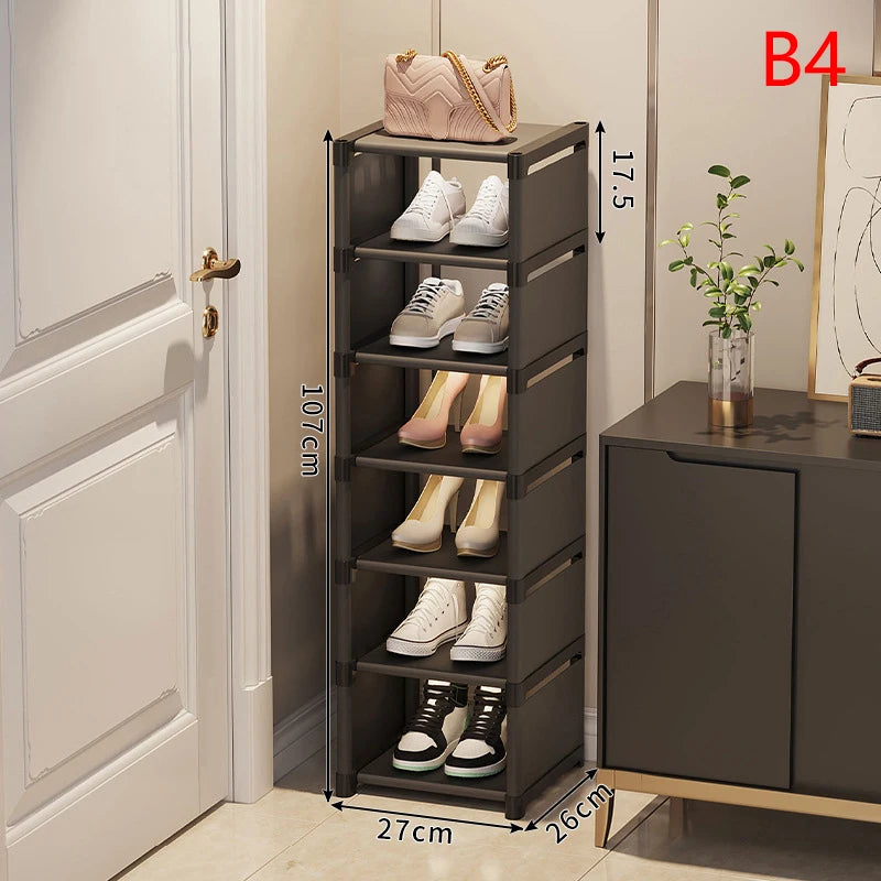 Multiple Layers Shoe Organizer Shoe Rack Space Saving Rack For Wall Corner Stackable Shelf Adjustable Shoe Cabinet