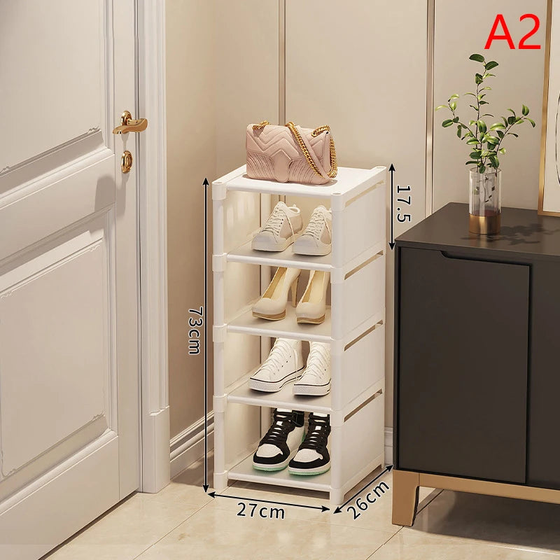 Multiple Layers Shoe Organizer Shoe Rack Space Saving Rack For Wall Corner Stackable Shelf Adjustable Shoe Cabinet