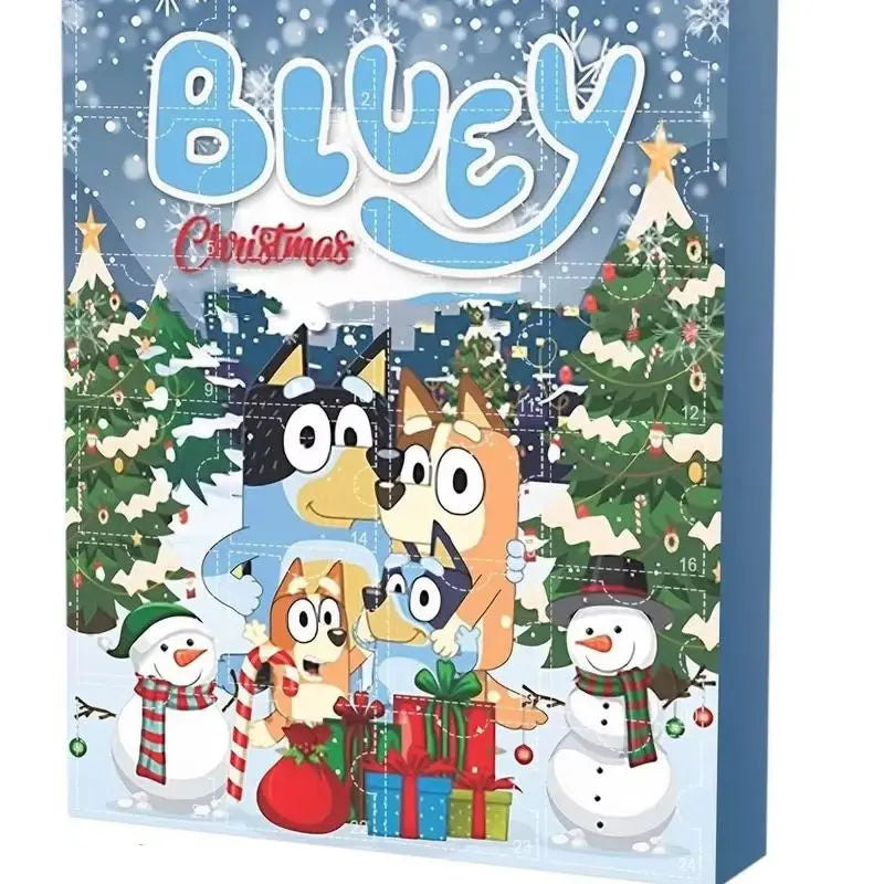 2024 New Bluey Blind Box Advent Halloween Christmas Bluey Christmas Blind Box 24 Countdown Calendar Blind Box Children's Gifts