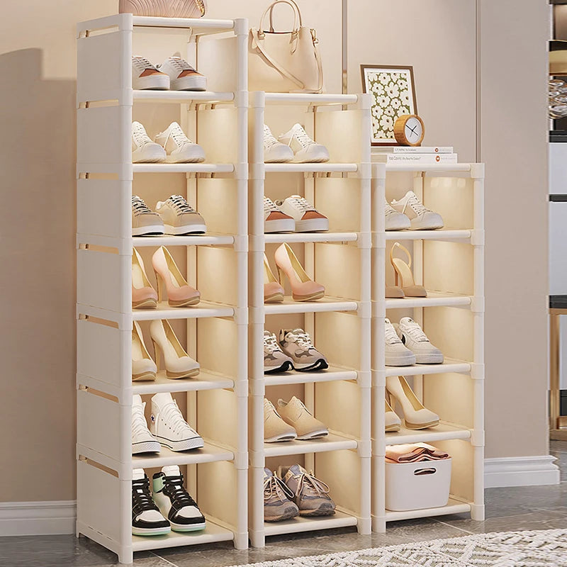 Multiple Layers Shoe Organizer Shoe Rack Space Saving Rack For Wall Corner Stackable Shelf Adjustable Shoe Cabinet