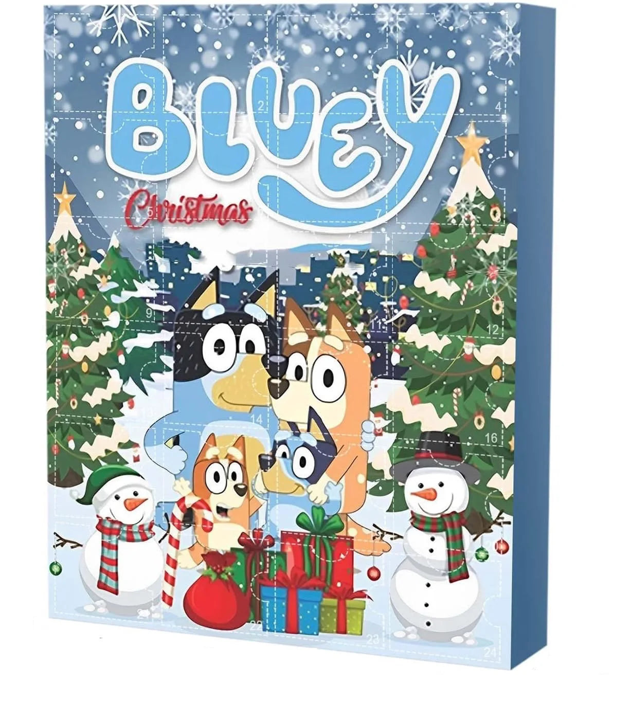 2024 New Bluey Blind Box Advent Halloween Christmas Bluey Christmas Blind Box 24 Countdown Calendar Blind Box Children's Gifts