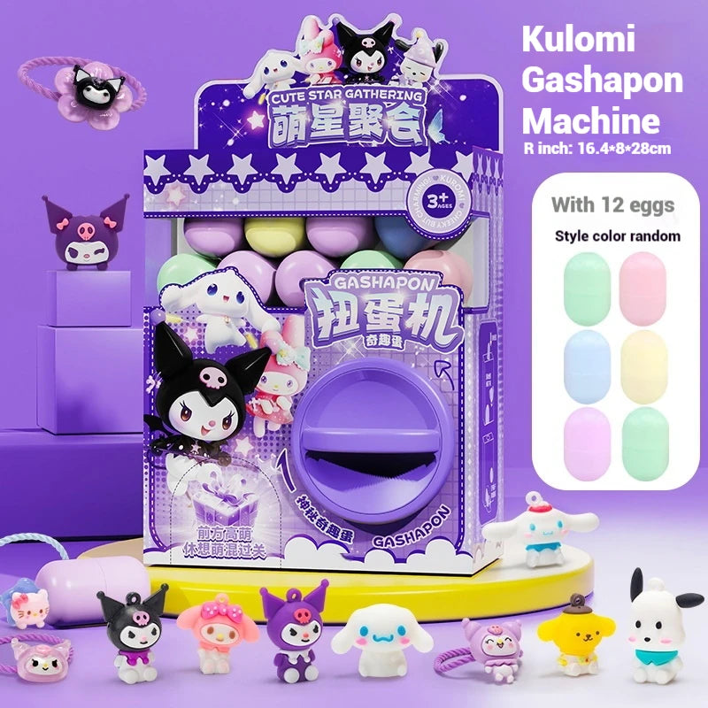 children's new Hello Kitty DIY egg twisting machine blind box toy Sanrio surprise mini claw doll game machine toy children gift