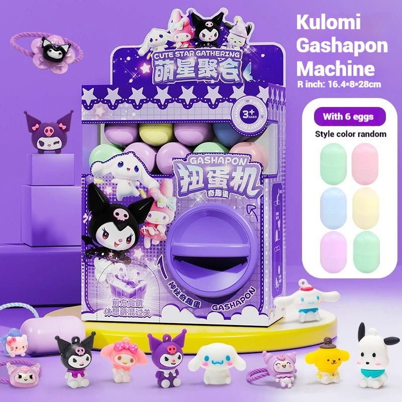 children's new Hello Kitty DIY egg twisting machine blind box toy Sanrio surprise mini claw doll game machine toy children gift