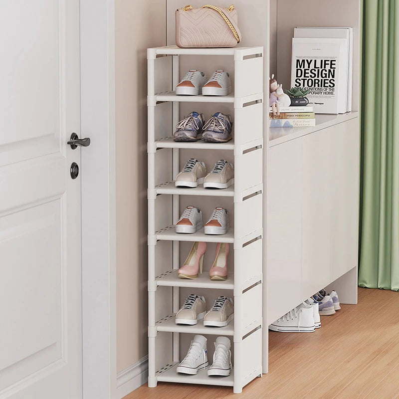 Multiple Layers Shoe Organizer Shoe Rack Space Saving Rack For Wall Corner Stackable Shelf Adjustable Shoe Cabinet