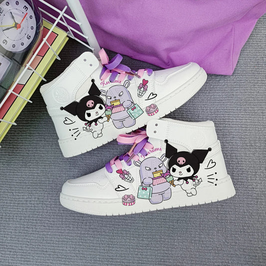 New Woman cartoon Kuromi   princess cute Casual shoes soft sports shoes for girlfriend gift EU size 35-44