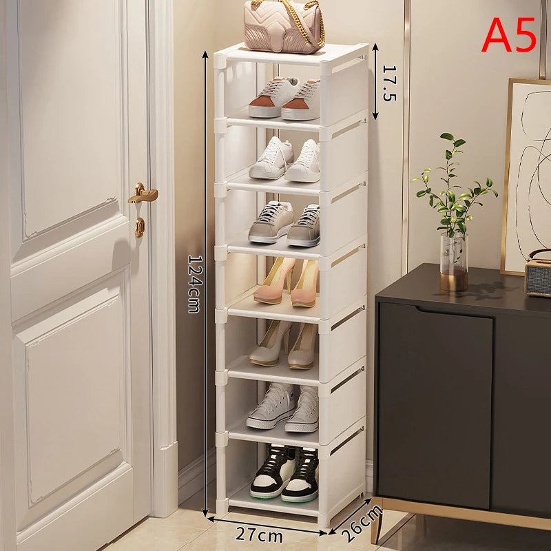 Multiple Layers Shoe Organizer Shoe Rack Space Saving Rack For Wall Corner Stackable Shelf Adjustable Shoe Cabinet