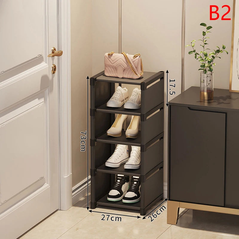 Multiple Layers Shoe Organizer Shoe Rack Space Saving Rack For Wall Corner Stackable Shelf Adjustable Shoe Cabinet