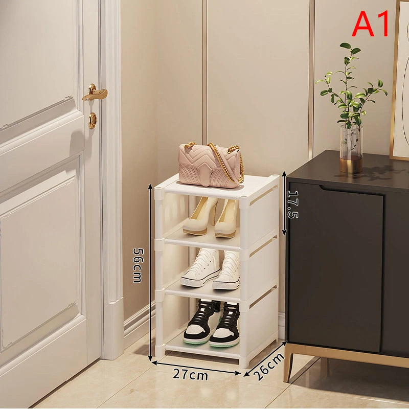 Multiple Layers Shoe Organizer Shoe Rack Space Saving Rack For Wall Corner Stackable Shelf Adjustable Shoe Cabinet